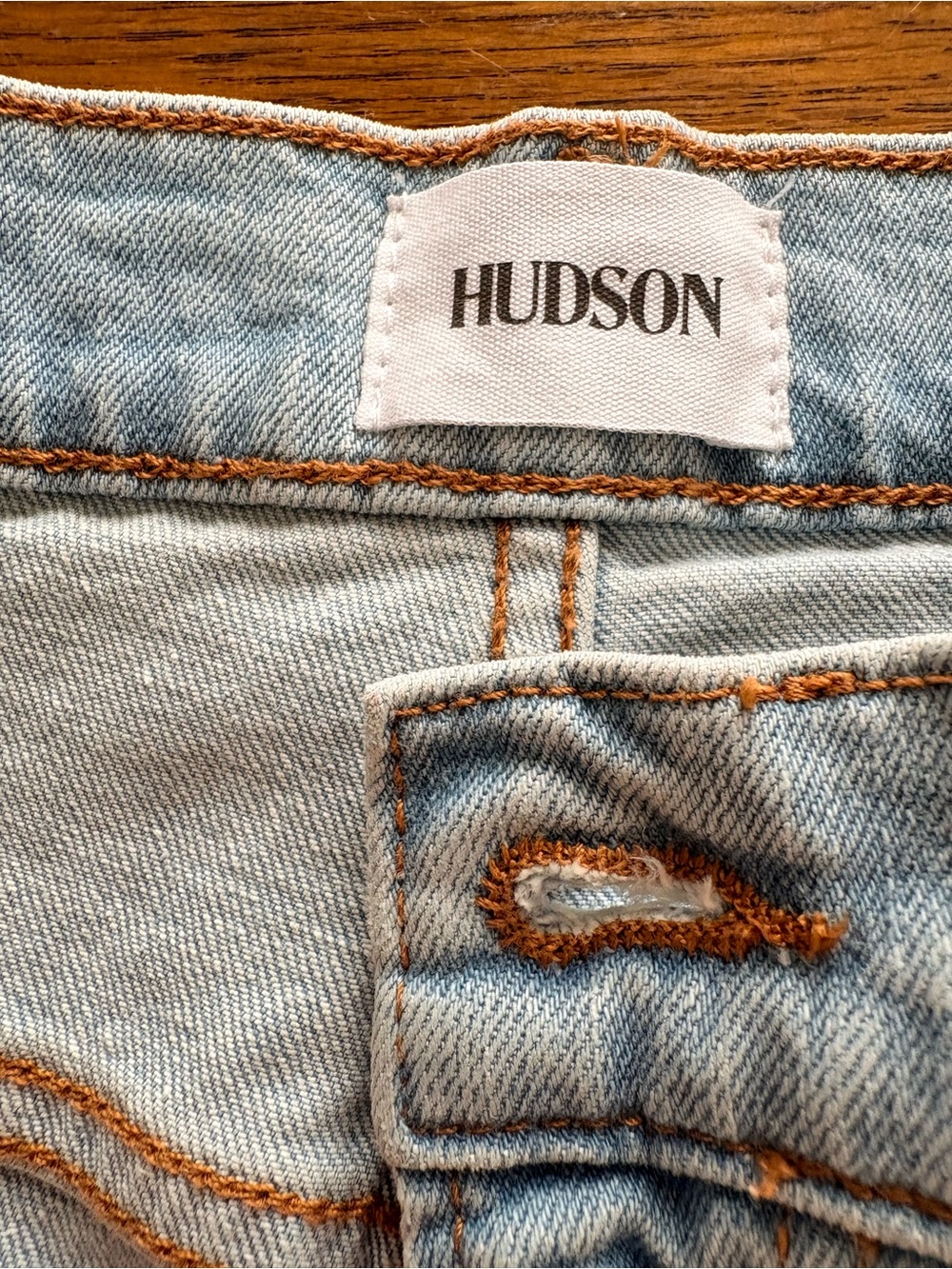 NWT Hudson Jolene Wide Leg Kate Wash Jeans Raw Hem Distressed Size 30/32 - Picture 9 of 14